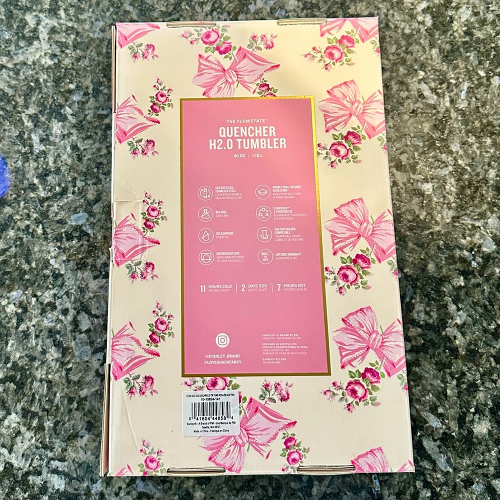 🎀 Stanley x LoveShackFancy Rosa Beaux Box and Ribbon Only - Picture 3 of 5